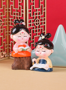 国风唐仕女琴棋书画树脂手办