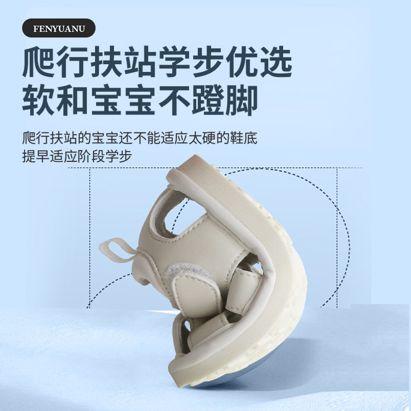 夏季新款男宝宝凉鞋叫叫鞋男小童婴幼儿一岁婴儿软底学步鞋女夏款,淘宝优惠券,粉丝福利购,淘宝优惠卷