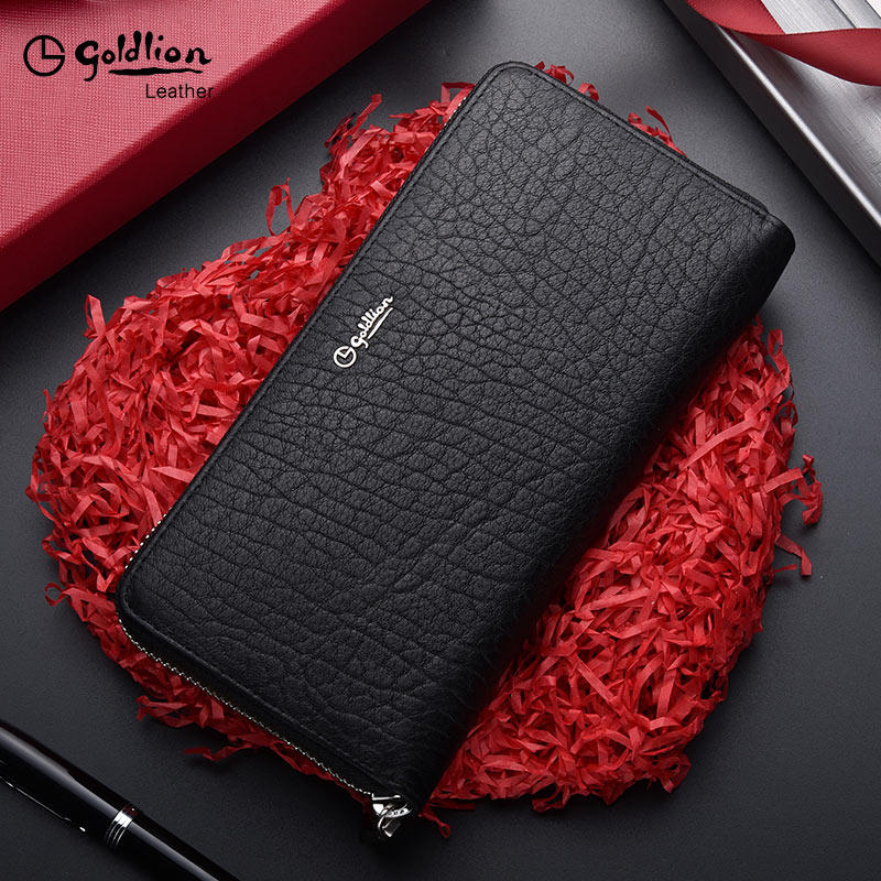 金利来鹿皮男士真皮名牌长款钱包 金利来若羽钱包