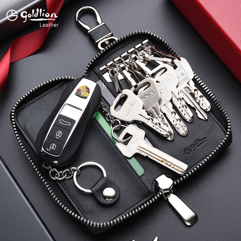 金利来男士大容量多功能真皮卡包 金利来若羽钥匙包