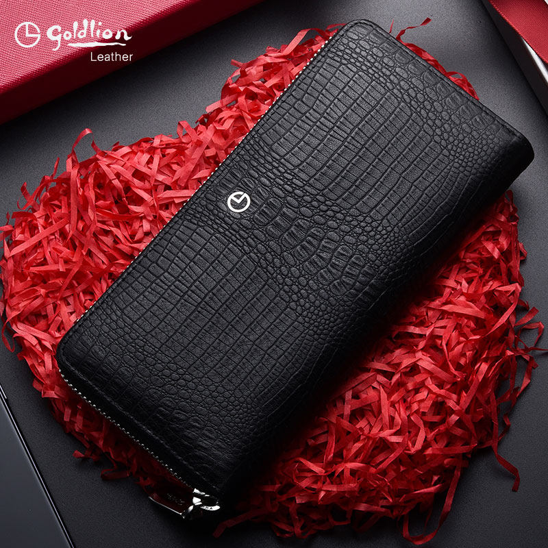 金利来男士长款真皮2022新款钱包 金利来若羽钱包