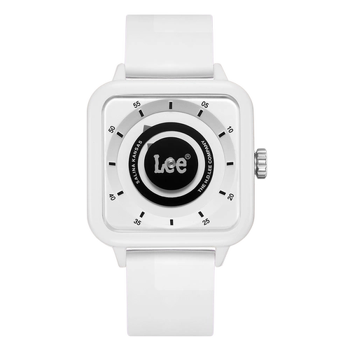 Lee, квадратные креативные дизайнерские мужские часы для влюбленных, кварцевый силиконовый ремешок для часов