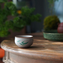 Dust-free main vert bamboo tea boire tasse petite tasse de thé