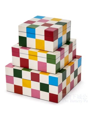 波普风多彩幻方收纳盒