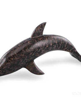 深海波纹小海豚桌面雕像摆件