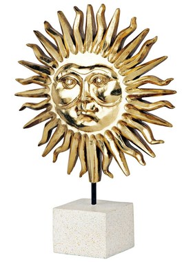 现 纽约下城公园进口金色生活光芒万丈的太阳神新古典摆件礼物