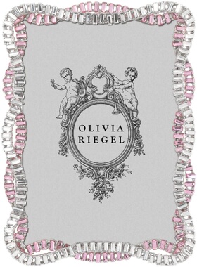 现 纽约下城公园进口代购olivia riegel悉尼水雾蓝水晶绸带相框