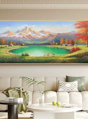 大芬村纯手绘聚宝盆山水油画