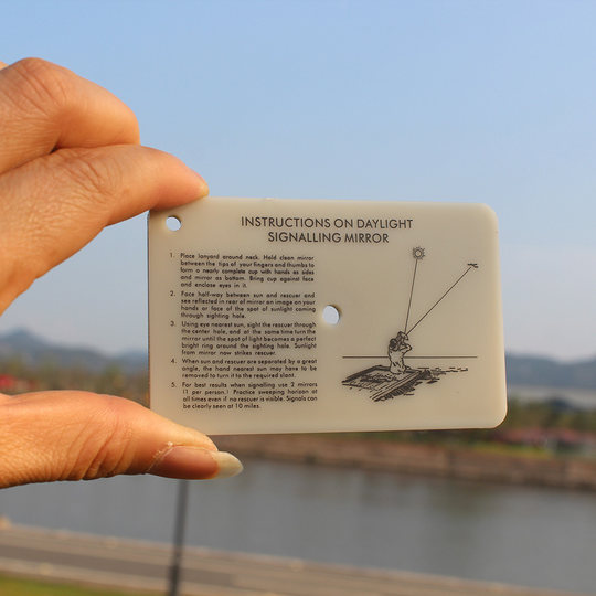 Outdoor mirror, survival signal mirror, life-saving tool, kayak marine reflector, rescue adventure camping equipment