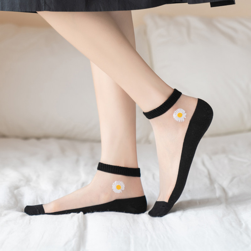 女短袜浅口ins潮夏天玻璃丝袜 棉洁雅短袜/打底袜/丝袜/美腿袜