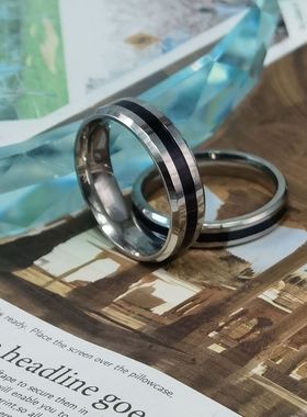 韩版高级感钛钢戒指情侣对戒