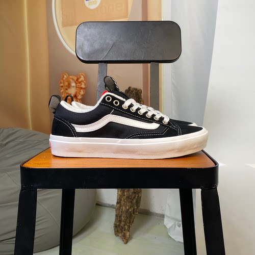 VANS范斯SKATE OLD SKOOL36黑白低帮男女专业滑板鞋VN000D5RBA2 - 图3