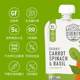 Puré de alimento complementario vegetal orgánico importado para bebés de Estados Unidos