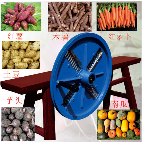 农用电动刨丝机切丝机擦土豆木薯萝卜南瓜丝红薯切丝器手摇刨丝器 - 图0
