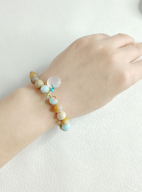 天然寿山石祥云玉髓手串