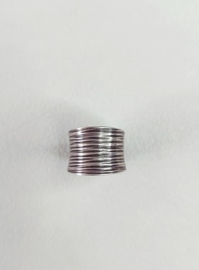 Leh Shee 泰国手工 纯银锤纹拉丝开口戒指 小众设计戒指  孤品