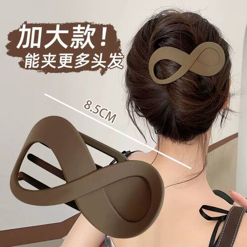 发量多发夹女后脑勺抓夹盘发头发鲨鱼夹子鸭嘴夹大号发卡头饰发夹 - 图0