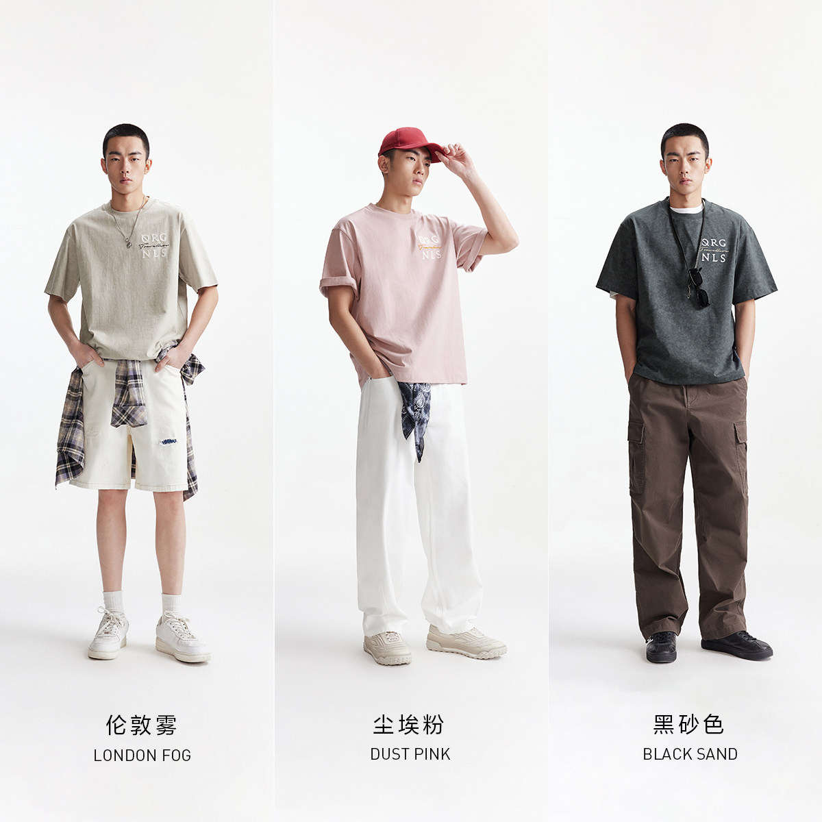 杰克琼斯夏季新款废土T简约宽松做旧刺绣字母重磅纯棉短袖T恤男装