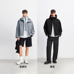 杰克琼斯防风防泼水连帽夹克外套