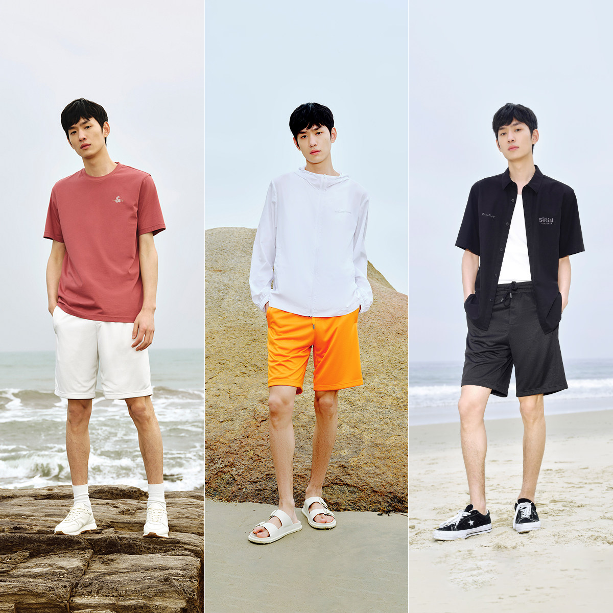 t区杰克琼斯春夏舒适通勤抽绳系带腰头舒适百搭直筒休闲短裤男装,淘宝优惠券,粉丝福利购,淘宝优惠卷