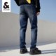 Jack Jones ພາກຮຽນ spring ໃຫມ່ jeans ຜູ້ຊາຍ slim trousers trousers ຜູ້ຊາຍ retro ຊັກ trousers ສີຟ້າບາດເຈັບແລະເຄື່ອງນຸ່ງຫົ່ມຜູ້ຊາຍ