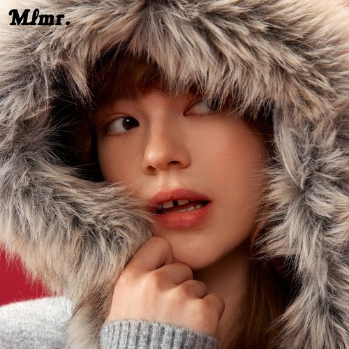 MLMR冬季新款百搭风可拆卸毛领含羊毛提花连帽针织衫毛衣男女 - 图3