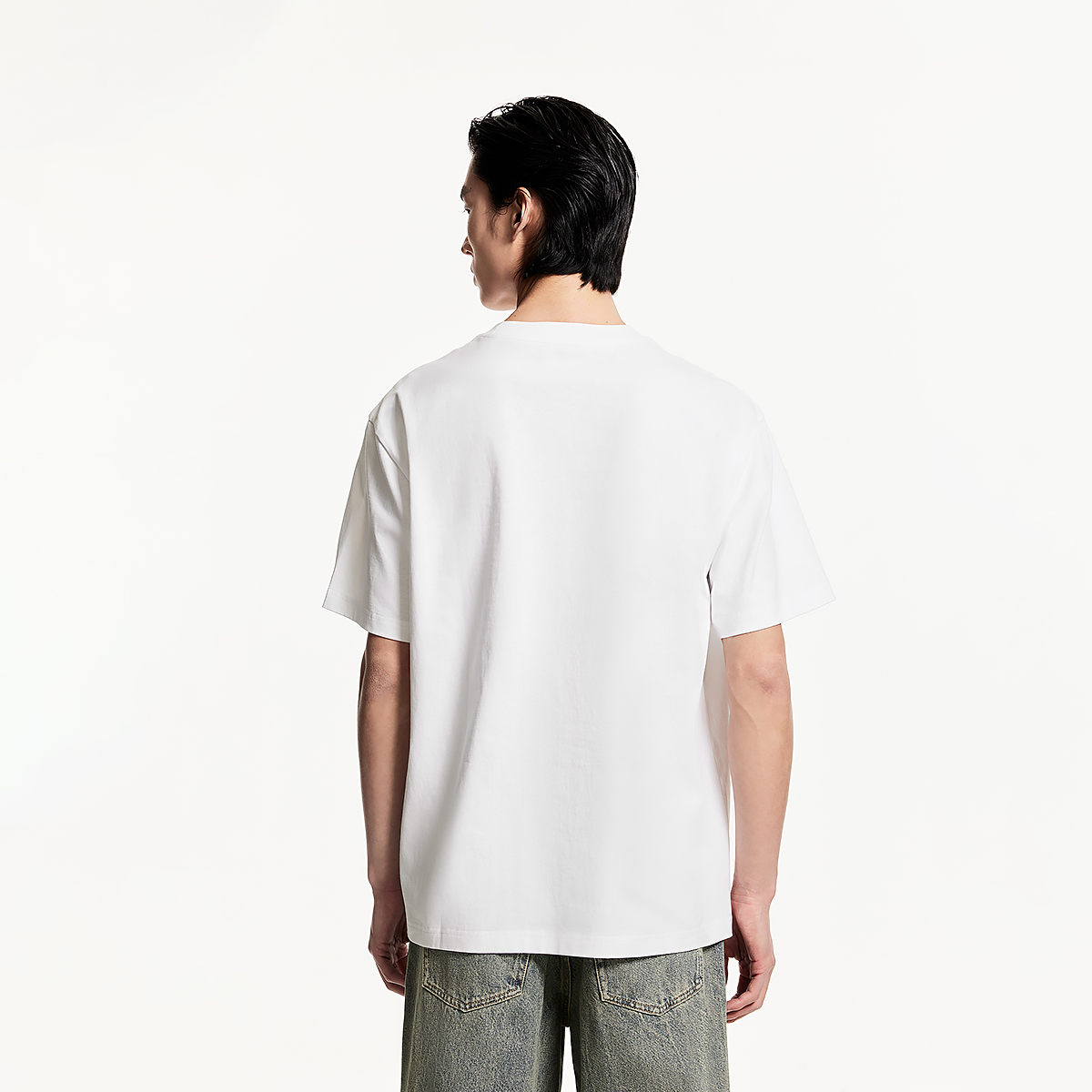 【重磅棉】杰克琼斯男装2025年秋季新款斑驳印花男士短袖T恤宽松 - 图1