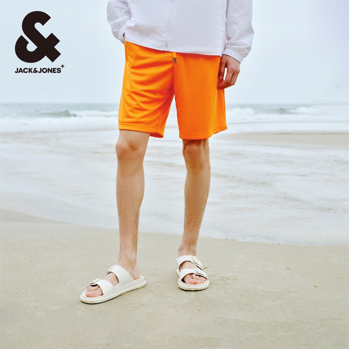 t区杰克琼斯春夏舒适通勤抽绳系带腰头舒适百搭直筒休闲短裤男装,淘宝优惠券,粉丝福利购,淘宝优惠卷