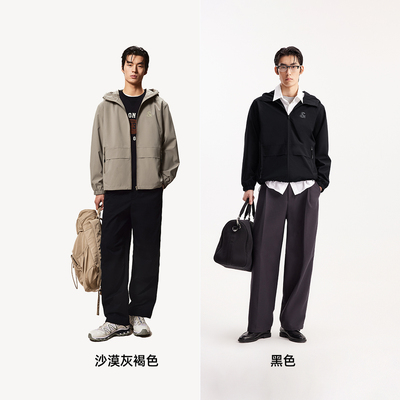 男士连帽外套杰克琼斯秋季宽松