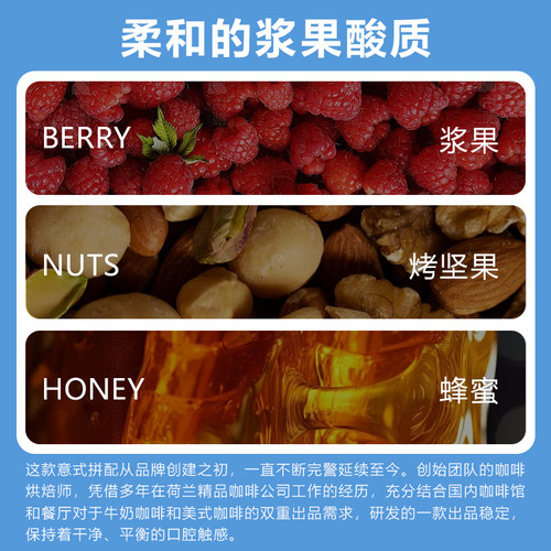 tcr能量意式拼配咖啡豆中深度烘焙浓缩香浓郁油脂商用黑咖啡豆粉 - 图0