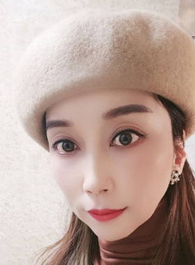 右骋贝雷帽出行气质女春秋冬光身