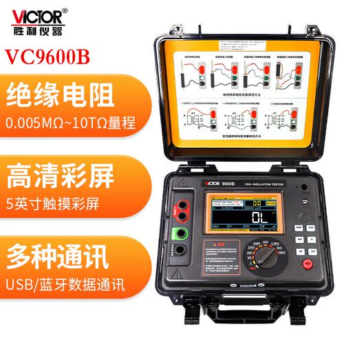 VICTOR胜利仪器 VC9600S 高压绝缘电阻测试仪 兆欧表 电阻测试器 - 图0