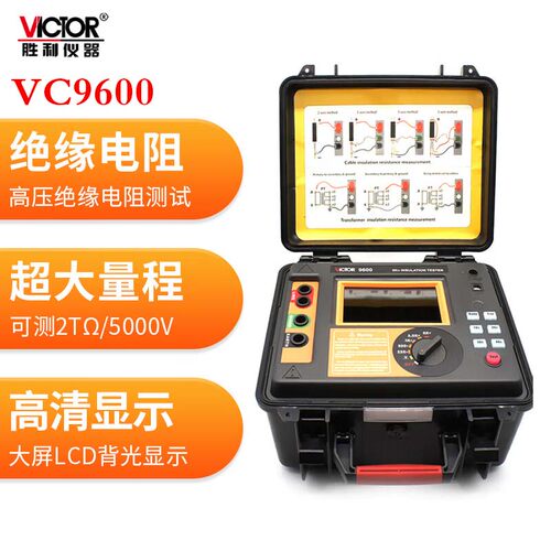 VICTOR胜利仪器 VC9600S 高压绝缘电阻测试仪 兆欧表 电阻测试器 - 图1