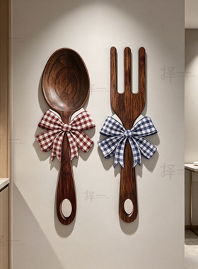 中古风勺子叉子挂饰装饰画