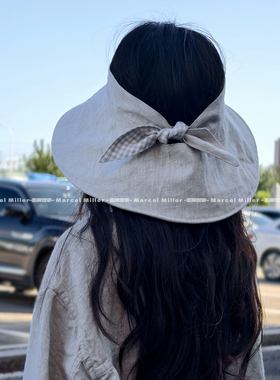 双面可戴女士空顶帽女透气遮阳帽