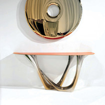 Manufacturer direct sales GRP Xuanguan tea table electroplating asymptoic gold table Several decorations Several Xuanguan creative wall a few