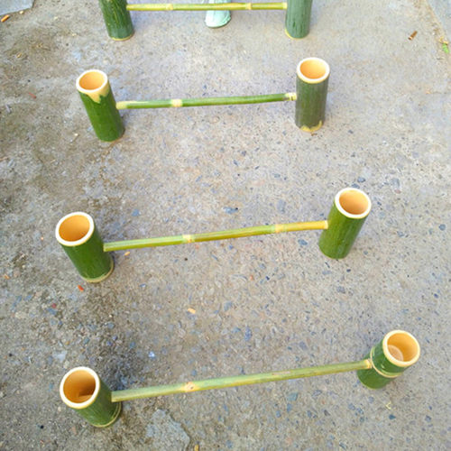 幼儿园户外竹子玩具竹筒跨栏架儿童小跨栏田径体育感统训练器材 - 图3