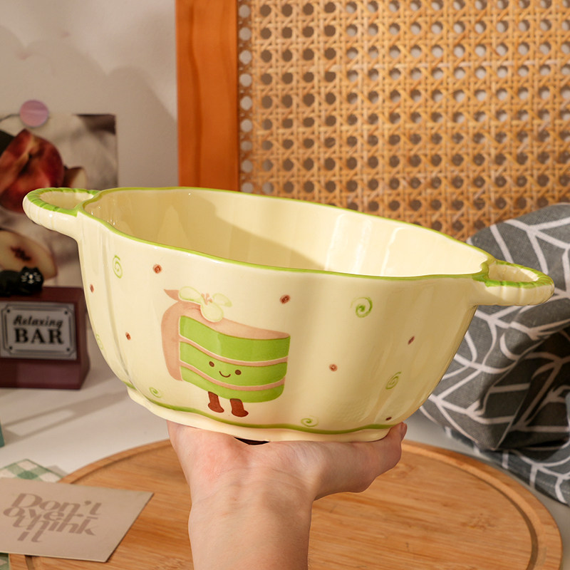 【茶语甜心】大汤碗奶油风大容量汤碗螺蛳粉碗陶瓷家用餐具组合,淘宝优惠券,粉丝福利购,淘宝优惠卷