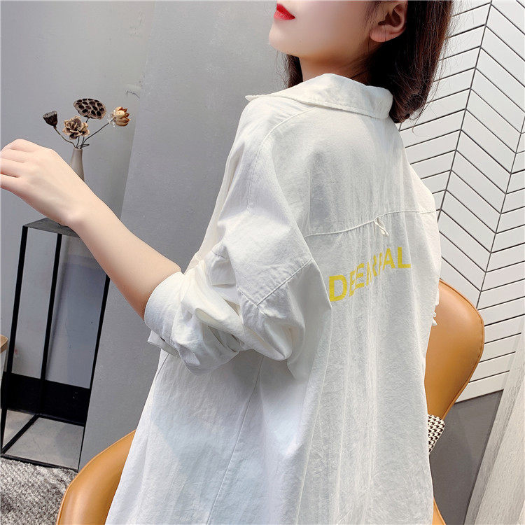 中长款防晒2020年春夏新款印花衬衫 卡萱儿衬衫