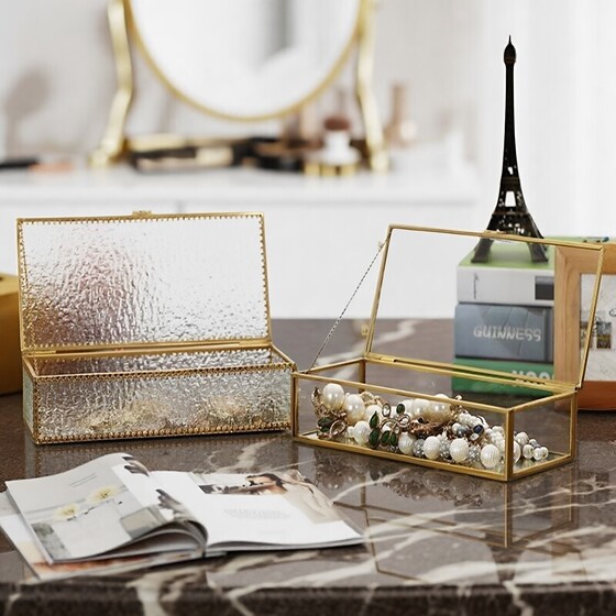 Glass jewelry jewelry storage box degaussing gift box