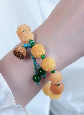 炭烤菩提手串女盘玩渐变菩提
