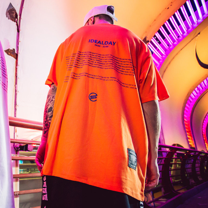 后设欧美街头潮牌嘻哈短袖国潮t恤 后设T恤