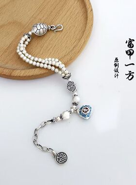 999足银三生三世纯银手链复古民族风送闺转运福袋女生日手串原创