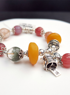 天然多宝水晶手链重工泰银原创女