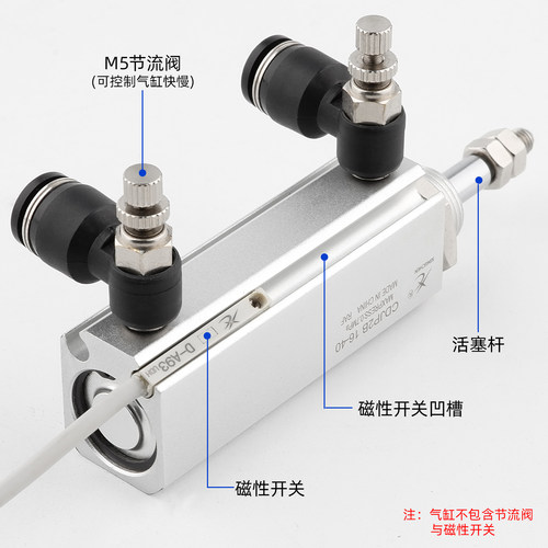 星辰气动微型迷你气缸CJPB6/CDJP2B6/10/15-5/20/25小型针型 - 图2