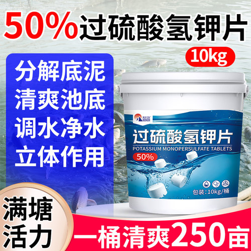 过硫酸氢钾复合盐水产养殖改底鱼塘分解淤泥氨氮净水质底改增氧片 - 图1
