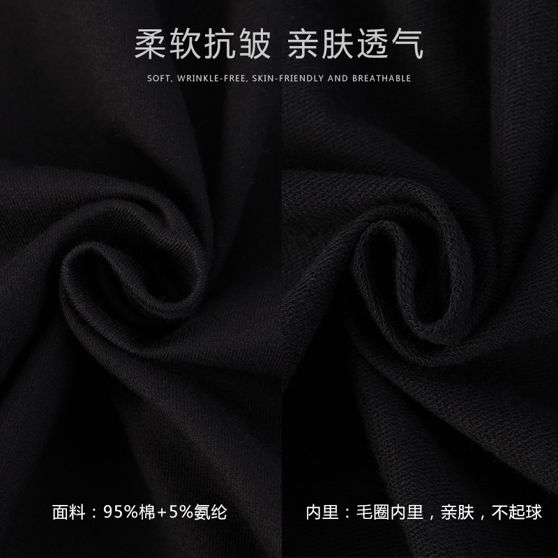 欧阳娜娜明星同款卫衣韩版小熊宽松黑色连帽女2024秋冬学生bf套头