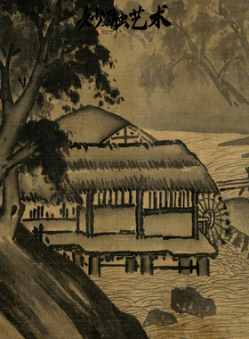 清溪渔隐图新中式客厅装饰画仿古