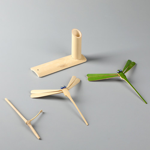 纯手工制作平衡竹蜻蜓 创意家居工艺品摆件装饰品 怀旧童年玩具 - 图1