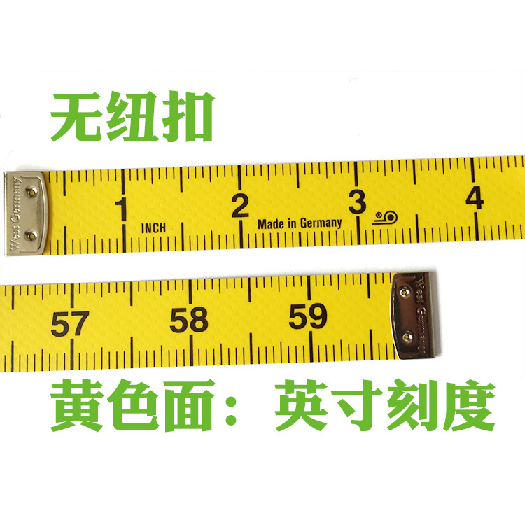 德国进口hoechstmass带纽扣彩色宽皮尺量衣软尺量三围卷尺1.5米-图1